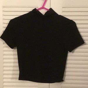 Forever 21 Turtleneck Short Sleeve Crop Top